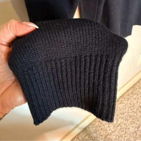 TUFFWEAR New Mens Knit Military Sweater Button Epaulets Shoulders Elbows Navy - Picture 7 of 13